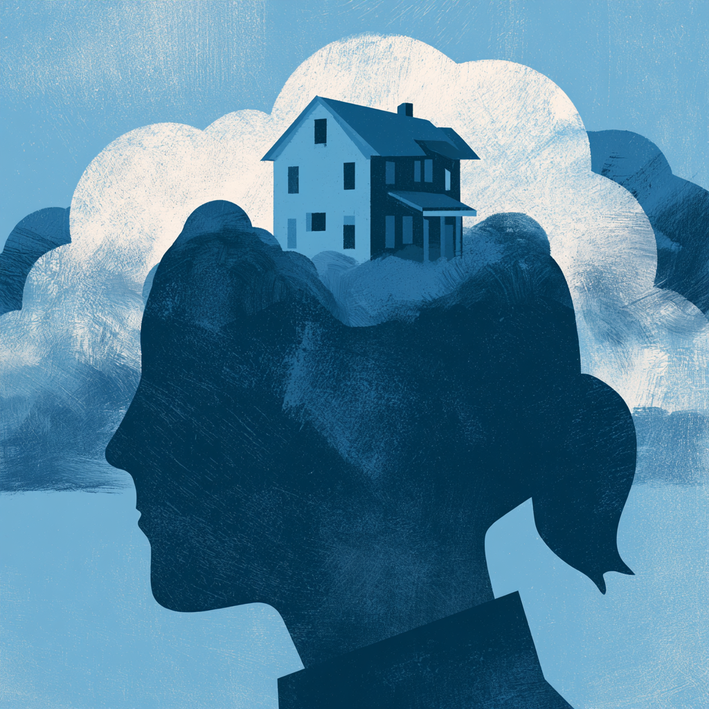 Silhouette of a person reflecting on mental health, illustrating how residential treatment can help clarify a complicated mental health diagnosis through structured care and assessment.
